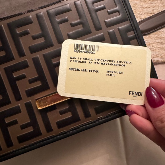 Vitello century F fendi bi color shoulder bag - Picture 4 of 12